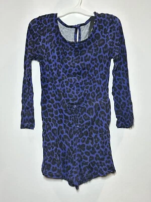 Girls' Long Sleeve Ruched Romper - Art Class Blue XS - Image 1 of 2