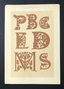 Illumination Figues from Sacrementaire of Metz & Mans Gospel 9th century 1860 - Picture 1 of 3