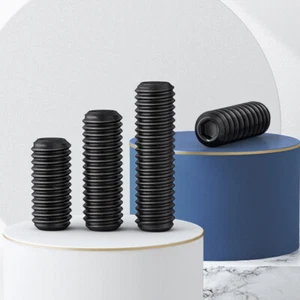1/2-12*1 Cup Point Socket Set/Grub Screws BSW Grade 12.9 Carbon Steel Black - Picture 1 of 6