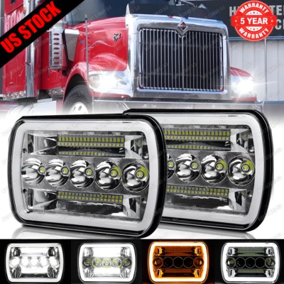 For International Harvester 9900 4700 4800 4900 8100 3800 7x6" 5X7 Led headlight - Image 1 of 4