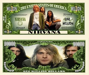 Nirvana Ticket Million Dollars US ! Kurt Cobain Dave Grohl Krist Novoselic - Zdjęcie 1 z 1