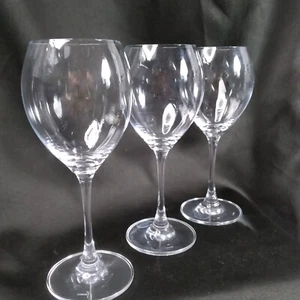 3 calici Lenox Vineyard cristallo trasparente 10 oz bicchieri chardonnay stelo barware - Foto 1 di 8