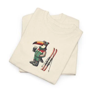 Guinness Inspired Toucan Ski T-Shirt - Picture 1 of 10