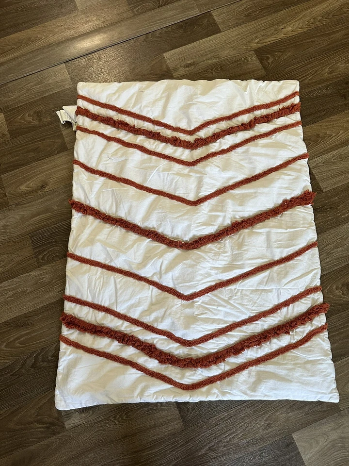 1 aplique de chenilla Sweet Jojo Designs blanco óxido estándar almohada falsa Foto 1 de 4