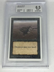 Mtg 1 X Unlimited Sinkhole BGS 6.5  EX-mt+ - Picture 1 of 2