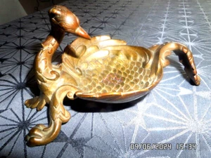 ART NOUVEAU/HISTORISM BRONZE PREDATOR BOWL - Picture 1 of 6