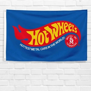 For Hot Wheels 3x5 ft Flag Mattel Toys Collectors Toy Cars Gift Sign Banner - Picture 1 of 12