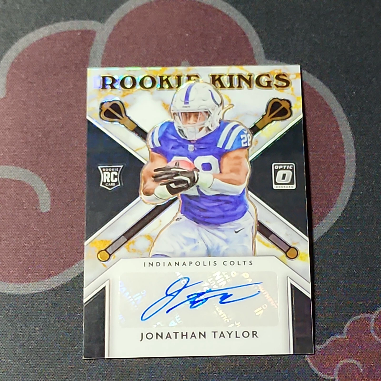 2020 Donruss Optic JONATHAN TAYLOR Rookie Kings Black Pandora SP Auto 25/25