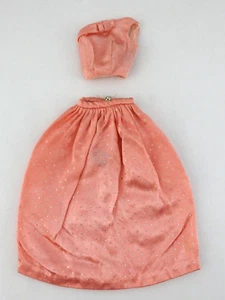 Vintage Barbie Doll Fashion Clothes Pink Satin Fashion Pak Long Skirt Top - Imagen 1 de 6