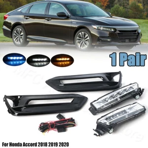 1 Pair LED DRL Daytime Running Light Driving Lamp For Honda Accord 2018-2020 - Picture 1 of 9
