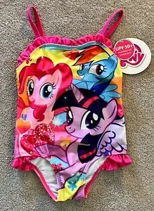 My Little Pony - Toddler Girls Swimsuit - Ruffel Accents - Size 2T - New - Picture 1 of 1