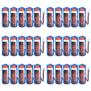 30x CR17450 3V 2.4Ah Cylindrical Batteries Alarm System Li-ion Battery with Plug - Picture 1 of 6