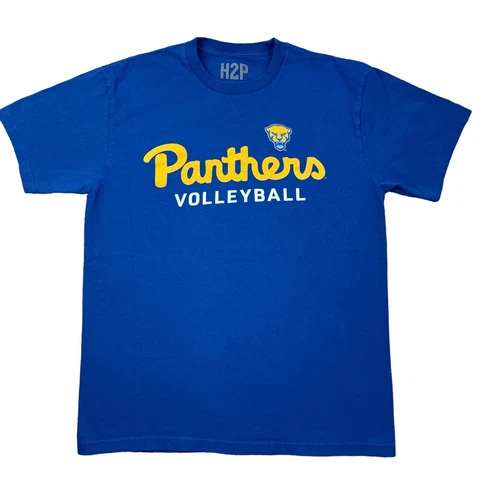 University of Pittsburgh Pitt Panthers Volleyball Blue t-shirt Adult size M Cover