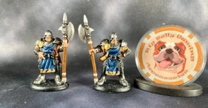 Town Guard - Polearm - 2 Pieces - Handpainted - 25mm Heroic Scale - Picture 1 of 3