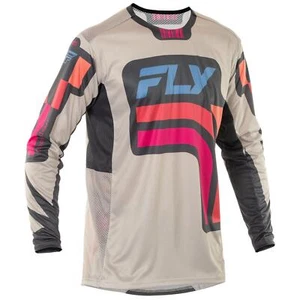 Fly Racing 2025 Lite Vice MX Jersey Light Grey Pink Coral Motocross Off-Road - Picture 1 of 2