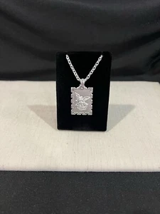925 Sterling Silver San Miguel St Michael Archangel & Oval Forz Chain 20 24 30 - Picture 1 of 7