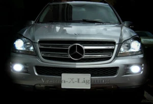 Mercedes GL X164 2006-2009 Pair Bulbs Fog LED White 6000K + Resistors Canbus - Picture 1 of 2