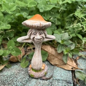 Whimsical Mushroom Don't Listen Delightful Outdoor Garden Decoration - Picture 1 of 2