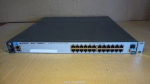 HP J9575A E3800-24G-2SFP+ 24-Port Gigabit 2x SFP Switch + 2x J9581A PSU + 1x SFP - Zdjęcie 1 z 6