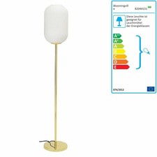 Bloomingville Stehlampe Gold-Weiß Oval