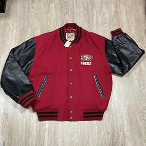 49ers Jacket L NEW Vintage 90s 00s San Francisco NFL Football Y2k Game-day Tee - Picture 1 of 10