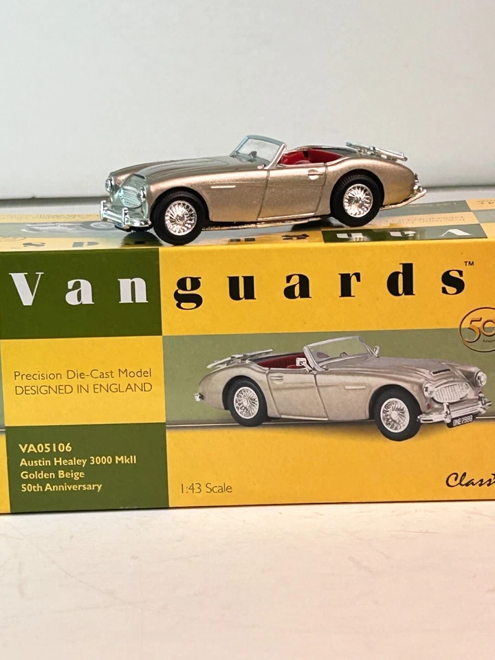 Corgi Vanguards 1:43 Scale Austin Healey MKII 3000, Golden Beige with Box - Image 1 of 4