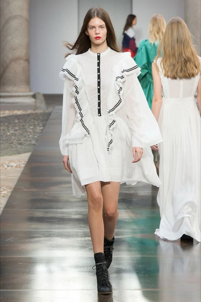 Mini Vestido Philosophy Di Lorenza Serafini Algodón Muselina Caftán Talla 42  Foto 1 de 4