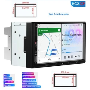 7" In Dash Car Stereo Radio Double 2DIN Player Bluetooth CarPlay AUX USB 2+32GB - Bild 1 von 11