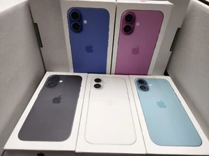 Lot of 5 Original Apple Empty Box for iPhone 16 Regular  (5 Different Color) - Picture 1 of 1