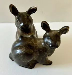 Robert Deurloo Original Bronzeskulptur von Rabbit Buddies 108 von 1000 signiert - Bild 1 von 4