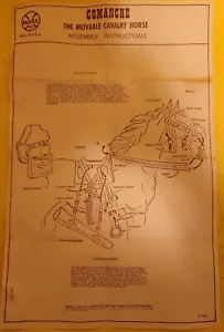 Comanche Horse Equipment Manual P-1838 COPY Marx Johnny West Flame Cavalry - Picture 1 of 4