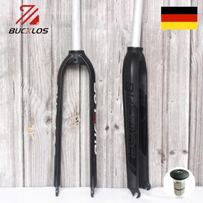 BUCKLOS Forcella rigida bici mtb QR alluminio 26/27,5/29 pollici 1-1/8" senza filettatura disco forcella