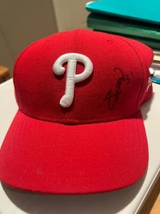 Carlos Ruiz Philadelphia Phillies Autographed Signed adjustable Cap Hat New Era - Picture 1 of 3