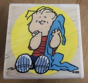 Stampabilities Peanuts Linus w Blanket Rubber Stamp Vintage 2001 Charlie Brown - Picture 1 of 4