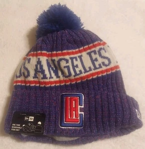 Cappello Los Angeles Clipper Beanie Maglia Logo Invernale Caldo Morbido Multicolore Nuova Era NBA - Foto 1 di 3