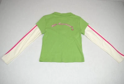 Camisa De Colección Esprit Talla M 10 Años 90 Miss Encantadora Capas Verde Carreras Manga a Rayas Foto 1 de 4