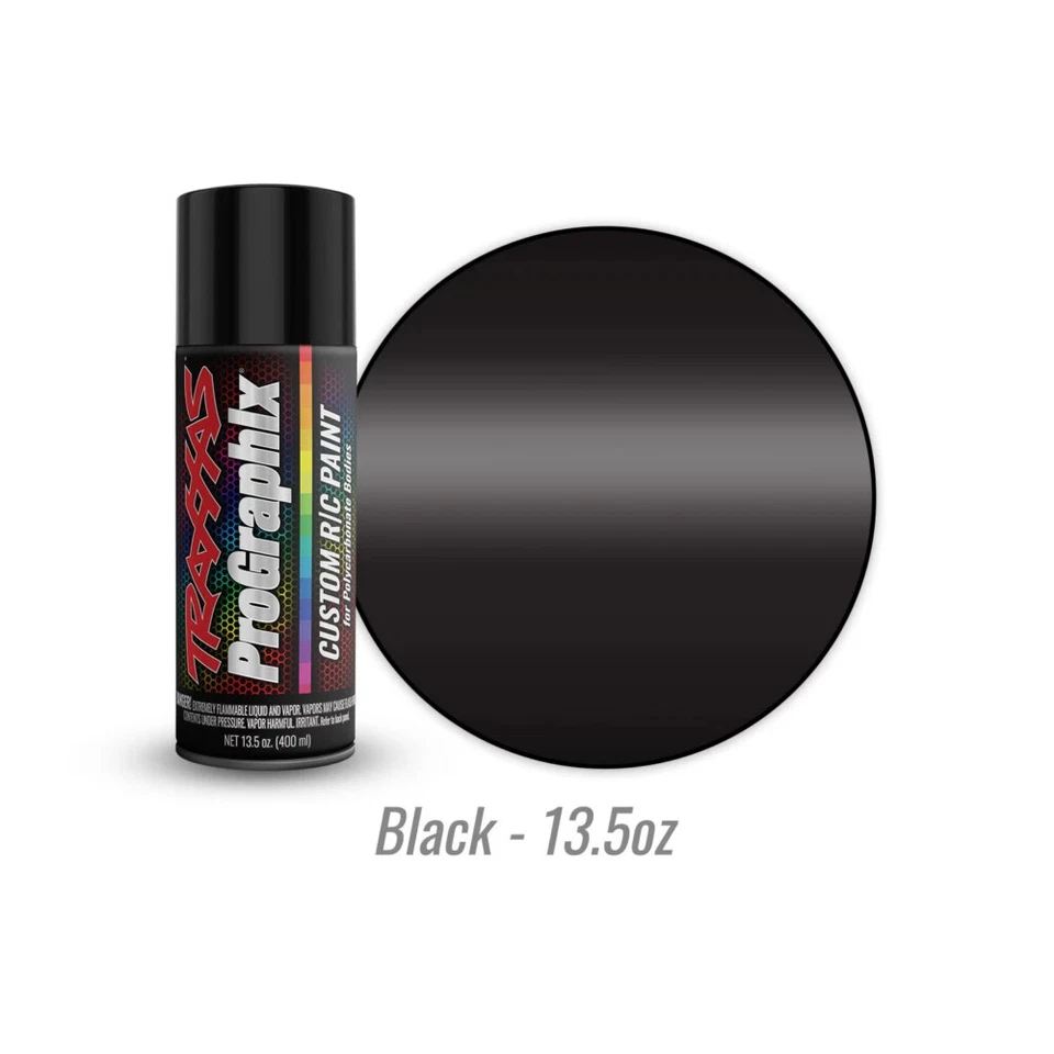 Pintura corporal Lexan RC personalizada Traxxas ProGraphix (negro) (13,5 oz) (5055X) Foto 1 de 1