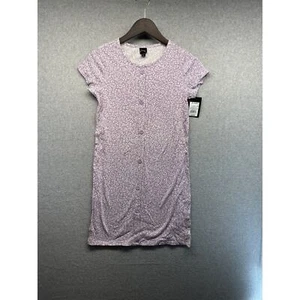 Art Class Girls Dress Floral Print Purple Button Front Size XL (14/16) - Picture 1 of 10