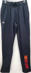 NEW Maryland Terrapins Terps Under Armour Black Jogger Sweatpants Men's M - Picture 1 of 9
