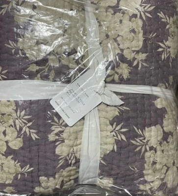 Pottery Barn Juliette Toile Reversible Pick-Stitch Quilt KING Wisteria - NEW - Image 1 of 3