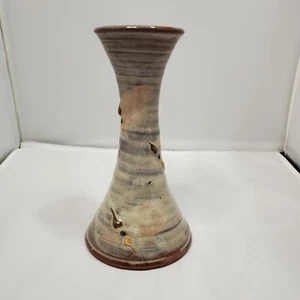 T Deaver 7" Vase Pottery Ceramic Signed on Bottom Clay Stoneware Handmade Coiled - Picture 1 of 6