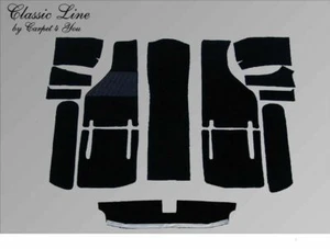 Juego de alfombras de terciopelo negro para Fiat 850 Spider 1965-1973 kit de alfombras - Imagen 1 de 2