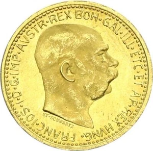 Österreich Franz Joseph I. 10 Kronen (Corona) 1912 Prachtexemplar Gold pfr.,stgl - Bild 1 von 3