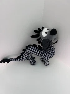 Gray Black Dragon Plush Toy Inspired by Mushu from Mulan – Rare Monochrome Style - Picture 1 of 10