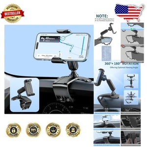 Adjustable Dashboard Phone Mount with 360 Rotation for Smartphones up to 7 Inch - Picture 1 of 8