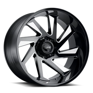 20x10 Tuff TU T1B Gloss Black Milled RIGHT DIRECTIONAL Wheel 8x180 (-23mm) - Picture 1 of 7