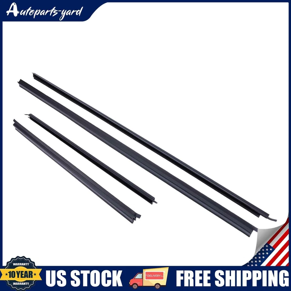 Window Glass Seals Door Belt Weatherstrip for Nissan Pathfinder 3.0L 1987-1995 - Image 1 of 4
