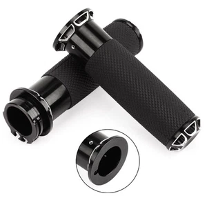 Motorcycle Handlebar Grips 1 inch 25mm CNC Hand Grips Non-Slip Throttle Grip ... - Picture 1 of 7
