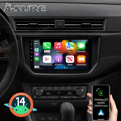 64GB Android 14 Autoradio CarPlay Navi WiFi Für Seat ibiza MK5 V Arona 2017-2021 - Bild 1 von 4
