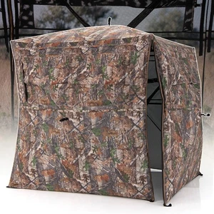 Hunting Blind 360 Degree One-Way See-Through Ground Blind For 2-3 Person - Picture 1 of 9